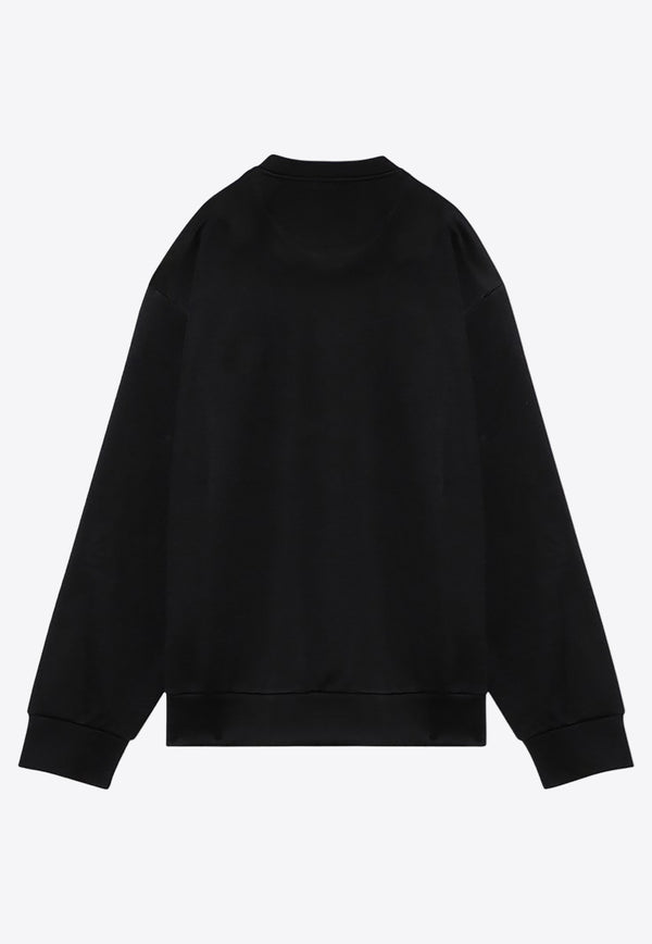 Prada Triangle Logo Crewneck Sweatshirt Black UJL30A11OQ/P_PRADA-F0806