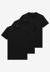 Prada Basic Crewneck T-shirts - Set of 3 Black UJM49211CD/S_PRADA-F0002