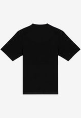 Prada Triangle Logo Crewneck T-shirt Black UJN66111CK/P_PRADA-F0002