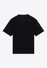 Prada Logo Print Crewneck T-shirt Black UJN8151052/P_PRADA-F0002