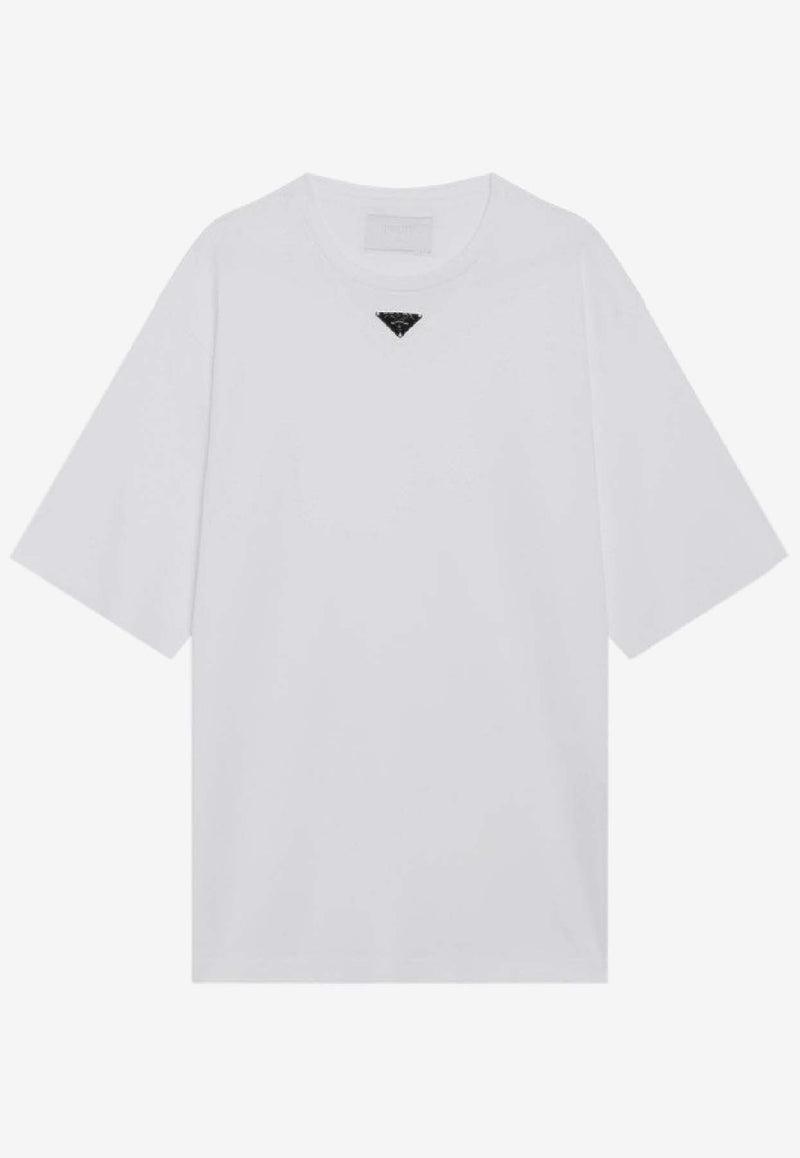 Prada Triangle Logo T-shirt White UJN861240/S_PRADA-F0009