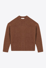 AMI PARIS Ami De Coeur Alpaca-Blend Sweater Brown UKS836UKN0135/R_AMI-217