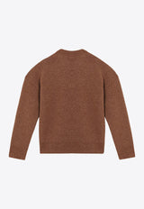 AMI PARIS Ami De Coeur Alpaca-Blend Sweater Brown UKS836UKN0135/R_AMI-217