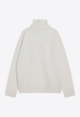 AMI PARIS Ami De Coeur Turtleneck Wool Sweater White UKS839U018/R_AMI-154