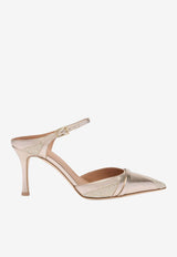 Malone Souliers Uma 80 Metallic Leather Mules Champagne UMA 80-36 CHAMPAGNE/CHAMPAGNE