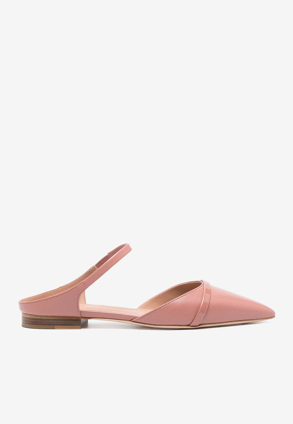 Malone Souliers Uma Calf Leather Flat Mules Pink UMA10-14PINK