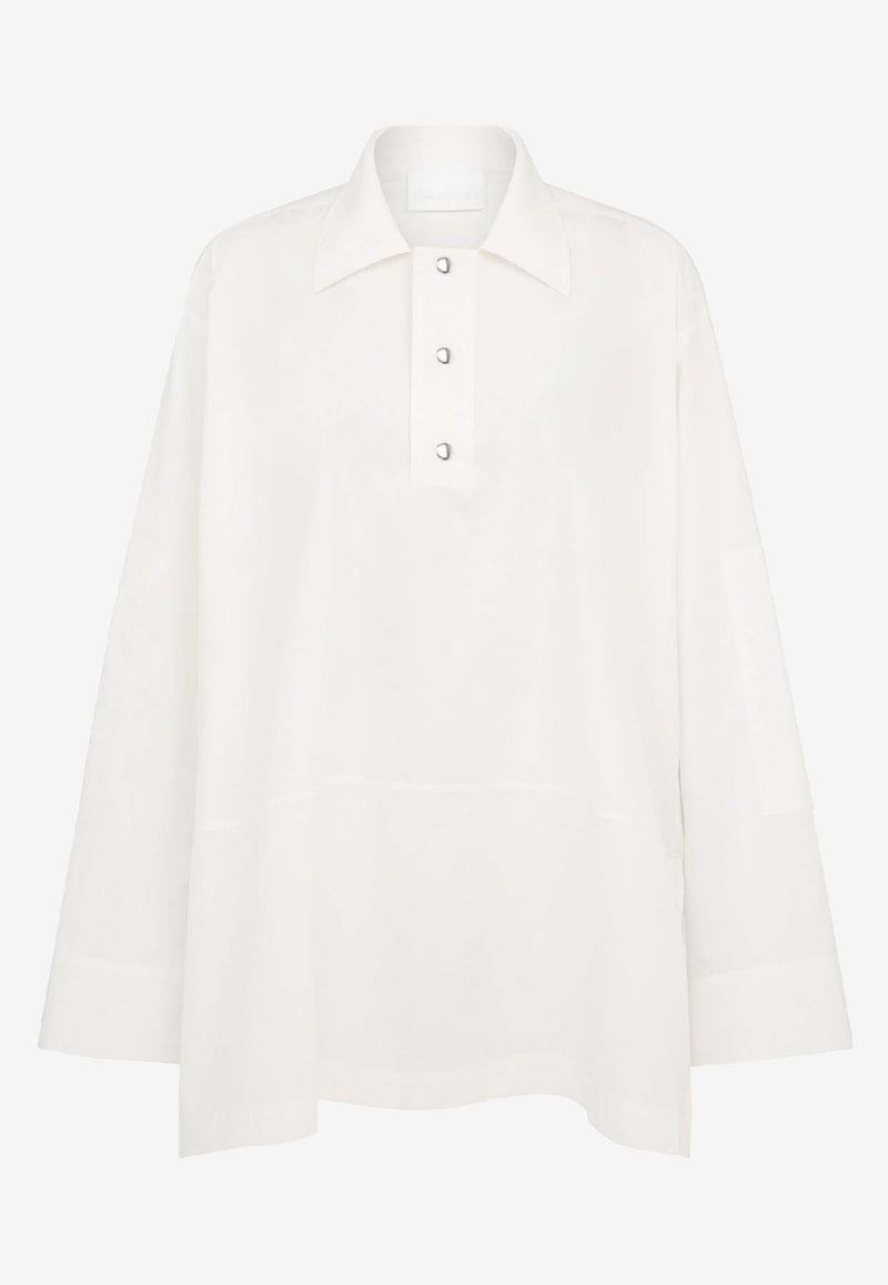 Paris Georgia Uma Oversized Long-Sleeved Shirt White UMAOS001-WHT_WHITE