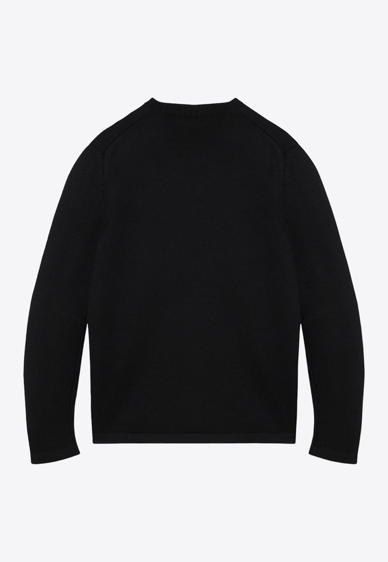 Prada Logo Pocket Knitted Wool Sweater Black UMB0491W4X/P_PRADA-F0002