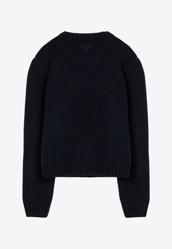 Prada Essential Knitted Wool Sweater Blue UMB859OOO15GK/P_PRADA-F0008