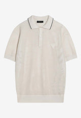 Triangle Logo Perforated Polo T-shirt