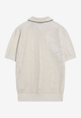 Triangle Logo Perforated Polo T-shirt