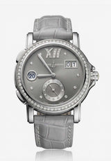 Ulysse Nardin Diamond Dual Time 37mm Stainless Steel Watch Gray UNDDT37SSW_TH