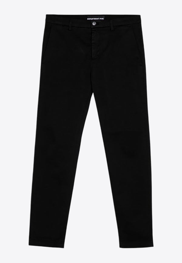 Department 5 Logo Patch Chino Pants Black UP0052TS0021/P_DEPAR-999