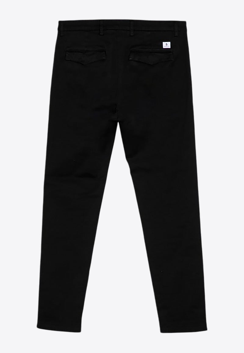 Department 5 Logo Patch Chino Pants Black UP0052TS0021/P_DEPAR-999