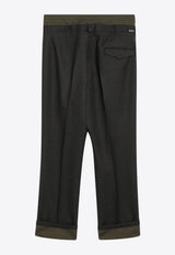 Prada Double Waistband Tailored Pants Green UP0398OOO18U7/S_PRADA-F0342