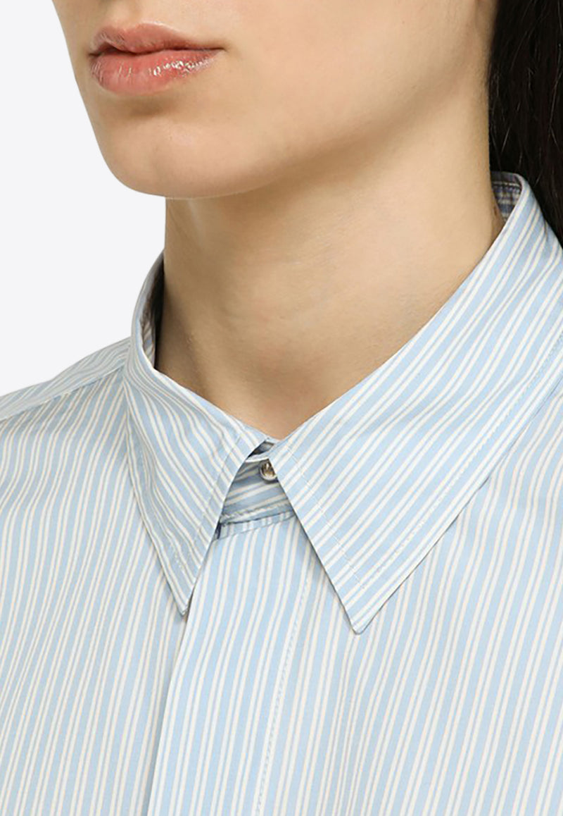 AMI PARIS Boxy Fit Striped Shirt Blue USH131CO0066/O_AMI-4841