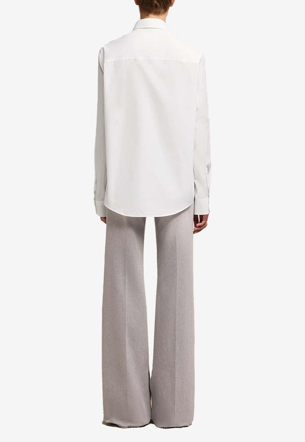 AMI PARIS Ami De Coeur Long-Sleeved Classic Shirt White USH161.CO0063WHITE