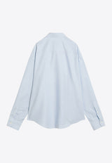 AMI PARIS Ami De Coeur Long-Sleeved Shirt  Light Blue USH766CO0031/R_AMI-450