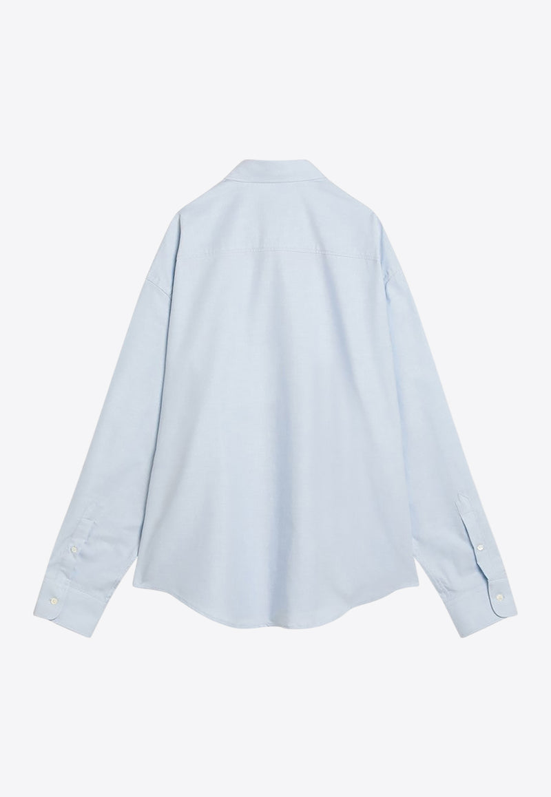 AMI PARIS Ami De Coeur Long-Sleeved Shirt  Light Blue USH766CO0031/R_AMI-450