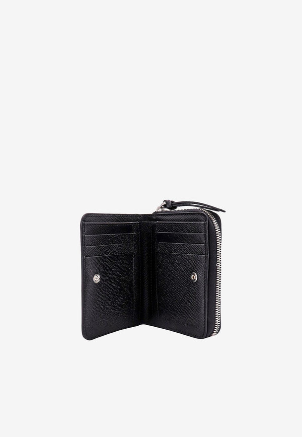 AMI PARIS Leather Compact Wallet USL011.AL0036BLACK