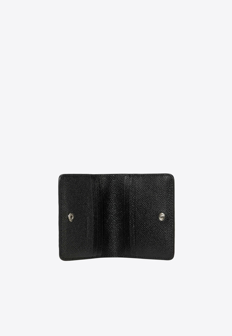 AMI PARIS Ami De Coeur Grained Leather Cardholder with Strap USL101.AL0036BLACK