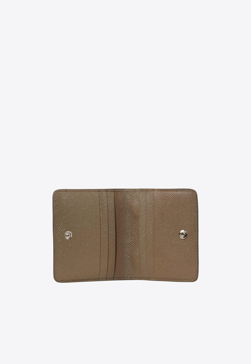 AMI PARIS Ami De Coeur Grained Leather Cardholder with Strap USL101.AL0036TAUPE