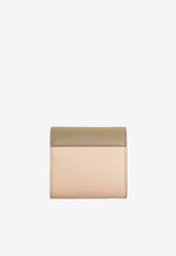 AMI PARIS Paris Paris Compact Wallet in Grained Leather USL203.AL0036TAUPE