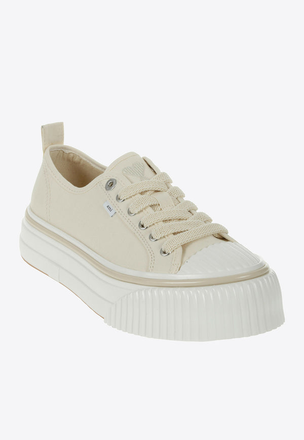 AMI PARIS Low-Top Canvas Sneakers USN008.AW0006OFF WHITE/ECRU