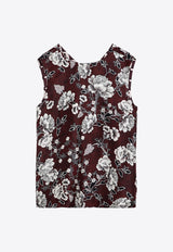 Max Mara Timeless Reversible Floral Silk Camisole Top Purple USTICASI/P_MAXT-001