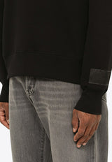 AMI PARIS Logo-Patch Pullover Sweatshirt Black USW017-740/N_AMI-001