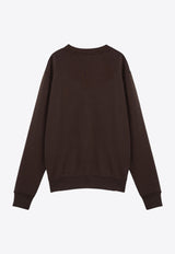 AMI PARIS Ami De Coeur Crewneck Sweatshirt  Brown USW035U730/P_AMI-221