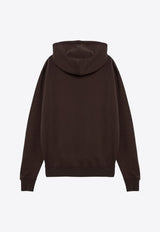 AMI PARIS Ami De Coeur Hooded Sweatshirt Brown USW235U730/P_AMI-221