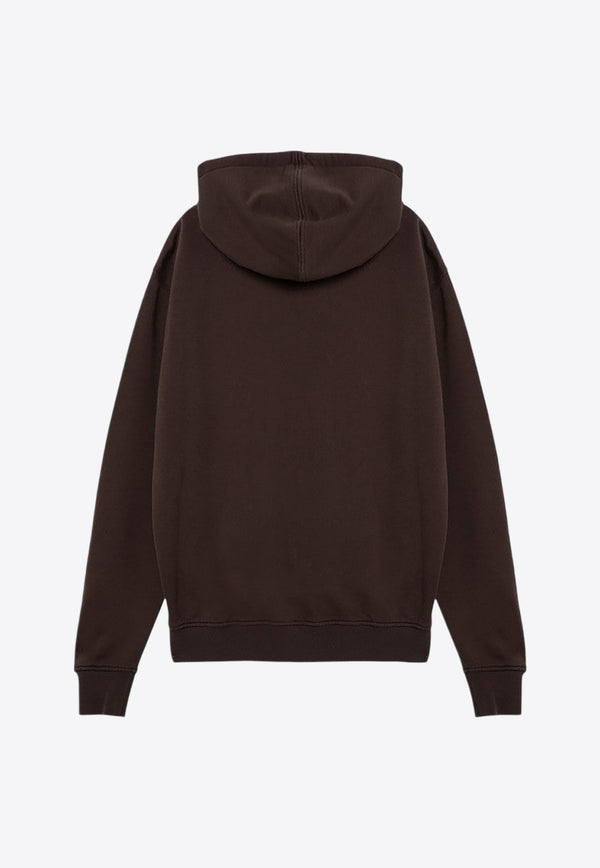 AMI PARIS Ami De Coeur Hooded Sweatshirt Brown USW235U730/P_AMI-221