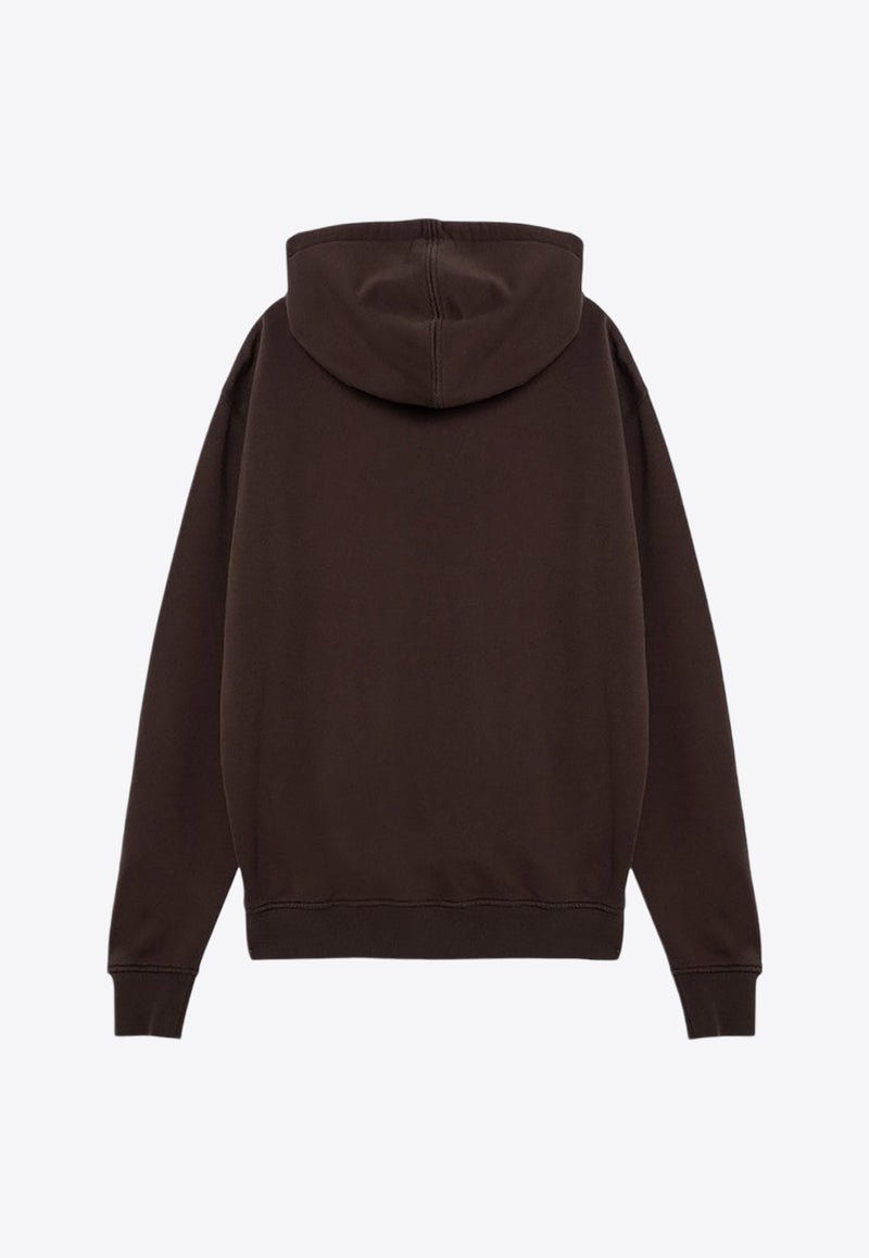 AMI PARIS Ami De Coeur Hooded Sweatshirt Brown USW235U730/P_AMI-221