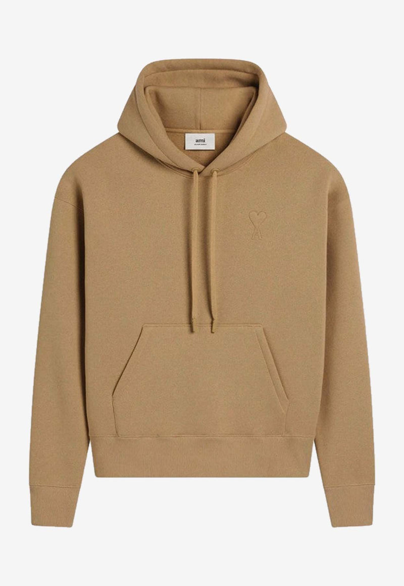 AMI PARIS Ami De Coeur Hooded Sweatshirt Beige USW756U749/R_AMI-280