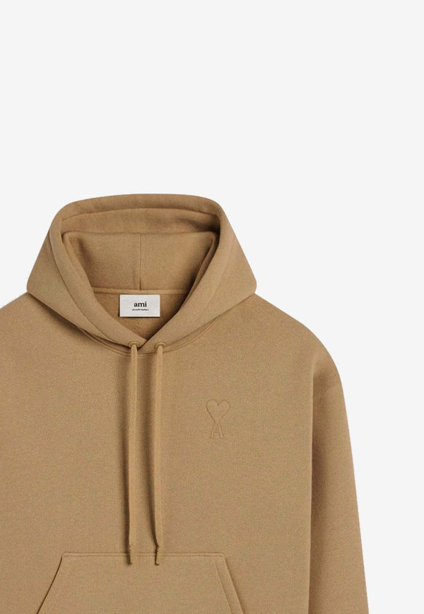 AMI PARIS Ami De Coeur Hooded Sweatshirt Beige USW756U749/R_AMI-280