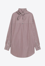 AMI PARIS Striped Bandana Long-Sleeved Shirt Pink UTP801CO0063/R_AMI-693