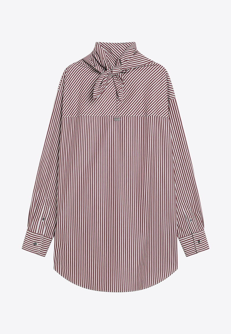 AMI PARIS Striped Bandana Long-Sleeved Shirt Pink UTP801CO0063/R_AMI-693