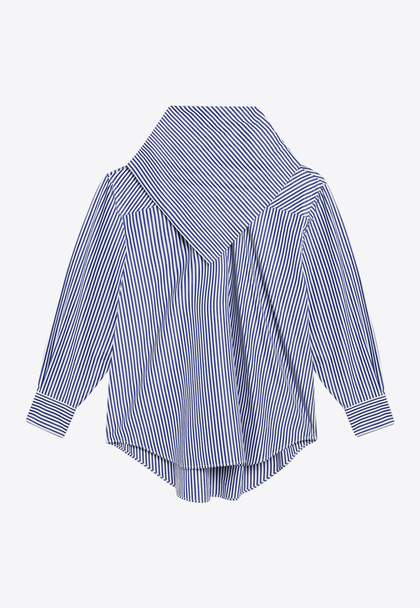 AMI PARIS Striped Poplin Bandana Shirt Blue UTP801CO0133/R_AMI-4901