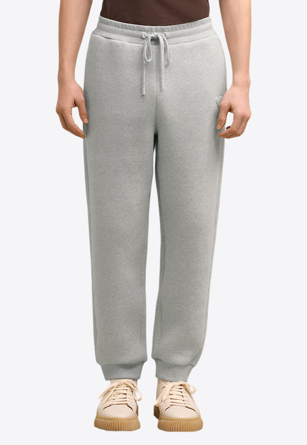 AMI PARIS Embossed Ami De Coeur Track Pants Gray UTR237.749GREY