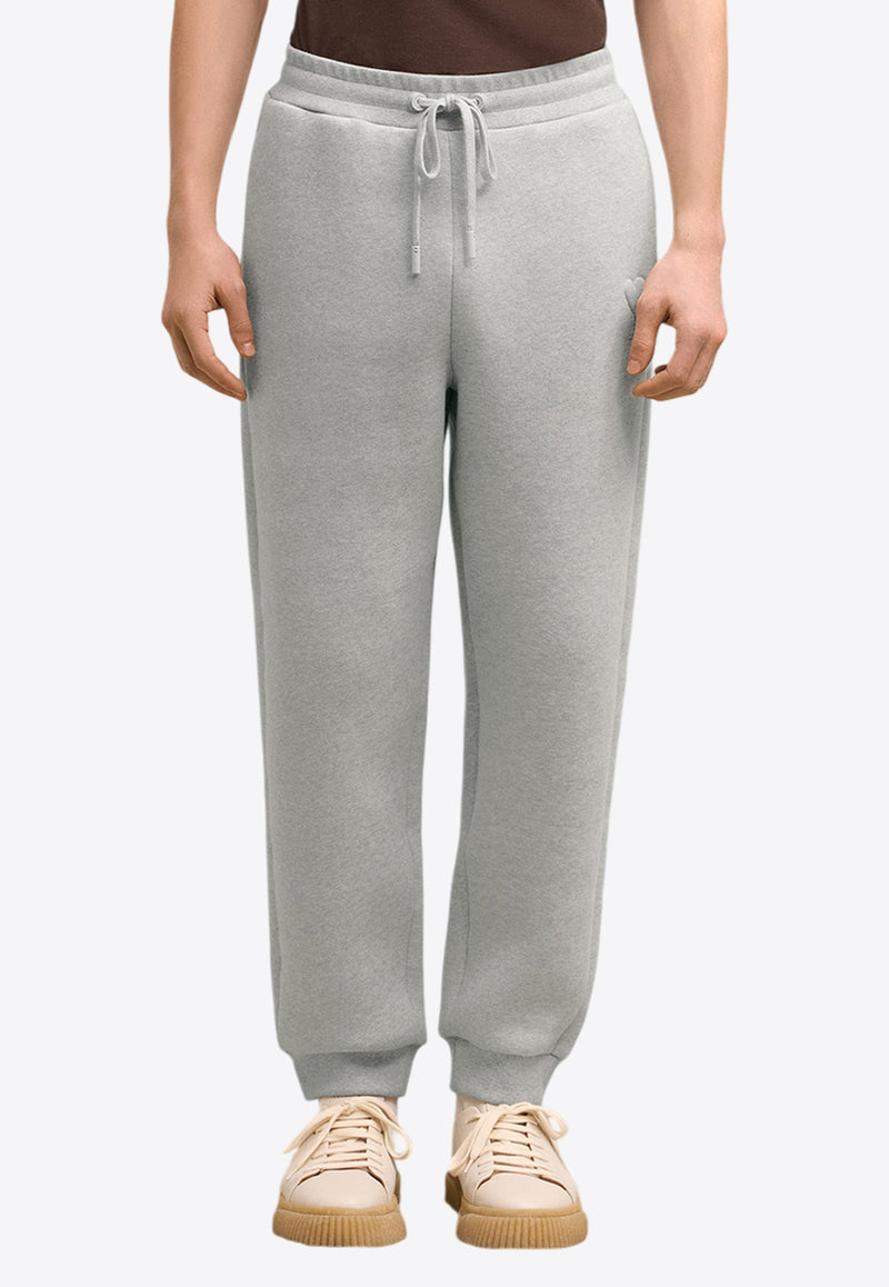 AMI PARIS Embossed Ami De Coeur Track Pants Gray UTR237.749GREY