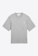 AMI PARIS Logo Print Crewneck T-shirt Gray UTS024726/O_AMI-0951