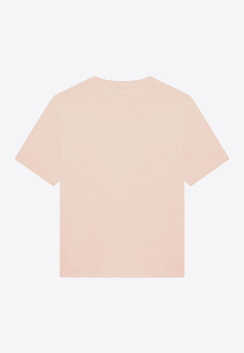AMI PARIS Ami De Coeur Crewneck T-shirt Pink UTS357726/R_AMI-680