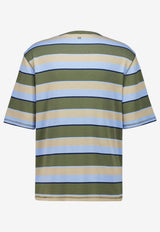 AMI PARIS Oversized Stripe T-shirt Multicolor UTS369.JE0209_BLUE MULTI