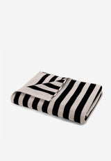 AMI PARIS Stripe Beach Towel Monochrome UTW934-340-194