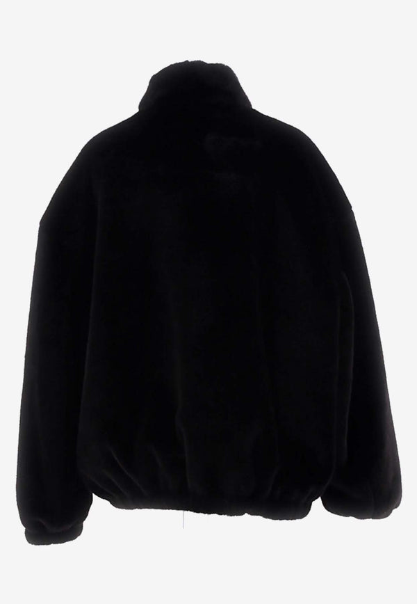 Alexander Wang Faux Fur Puffer Jacket Black UWC4232026_000_001