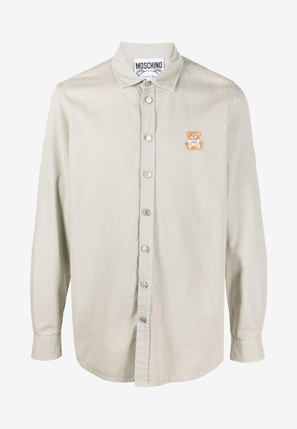 Moschino Teddy Bear Long-Sleeved Shirt V0224 7038 1484 Sage