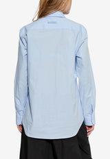 Moschino Glasses Print Long-Sleeved Shirt Light Blue V0225 531 1293