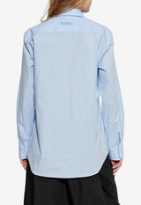 Moschino Glasses Print Long-Sleeved Shirt Light Blue V0225 531 1293