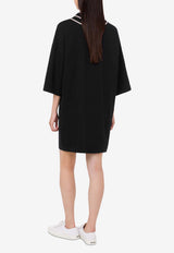 Moschino Pearl Necklace Print Mini T-shirt Dress Black V0455 542 1555